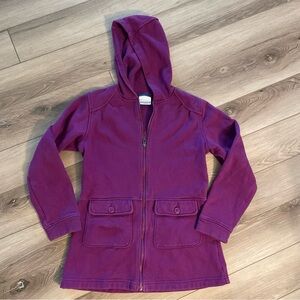 Columbia Big Girl 14-16 Large Purple Hooded Zip Up Sweatshirt Jacket w/Hood